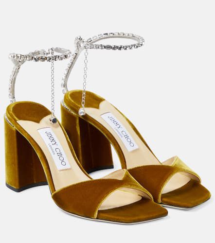 Verzierte Sandalen Saeda aus Samt - Jimmy Choo - Modalova