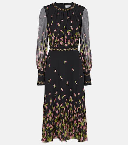 Vestido midi de gasa de seda floral - Erdem - Modalova