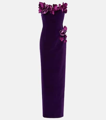 Orchid embroidered velvet gown - Oscar de la Renta - Modalova