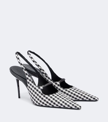 Alaia Drop gingham slingback pumps - Alaia - Modalova
