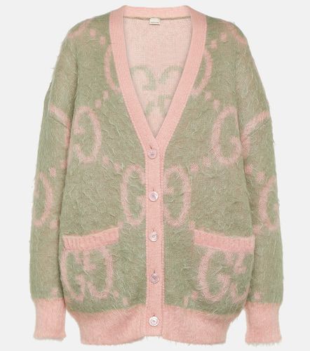 Cardigan in jacquard di misto mohair GG - Gucci - Modalova