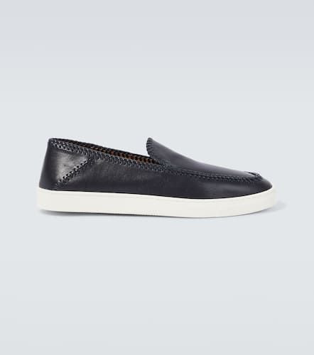 Galleria 3 leather slip-on sneakers - Giorgio Armani - Modalova