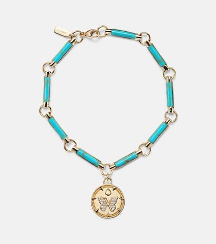 Pulsera Reverie Element de oro de 18 ct con turquesas y diamantes - FoundRae - Modalova