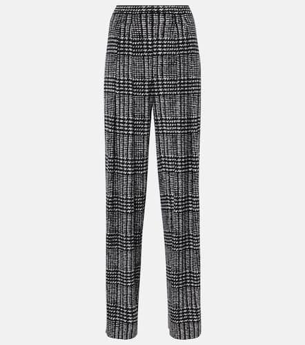 Pleated plaid wide-leg pants - Norma Kamali - Modalova