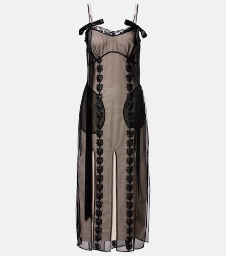 Vestido midi transparente con encaje - Simone Rocha - Modalova