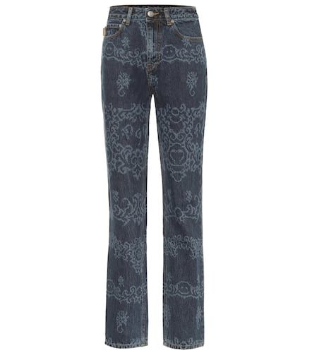 Bedruckte High-Rise Slim Jeans - Ganni - Modalova