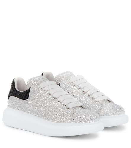 Sneakers in pelle con cristalli - Alexander McQueen - Modalova