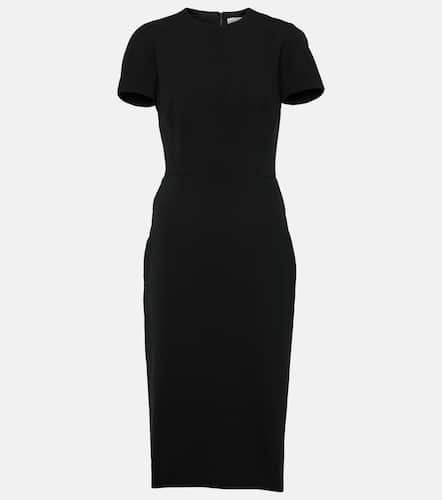 Fitted T-Shirt crêpe midi dress - Victoria Beckham - Modalova