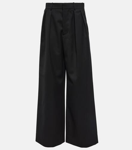 Pleated low-rise wide-leg wool pants - Wardrobe.NYC - Modalova
