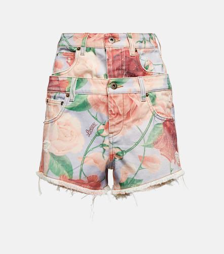 Paula's Ibiza - Shorts di jeans con stampa floreale - Loewe - Modalova