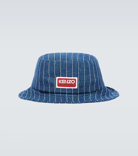 Sombrero de pescador en denim con logo - Kenzo - Modalova