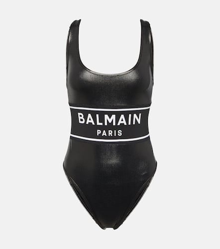 Balmain Metallic logo swimsuit - Balmain - Modalova