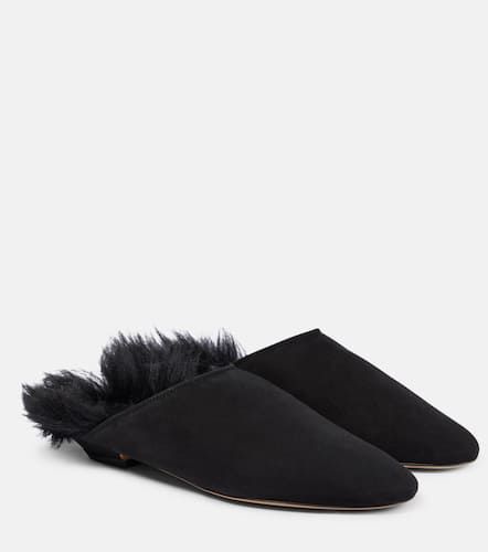 Slippers Otto aus Veloursleder mit Shearling - Khaite - Modalova