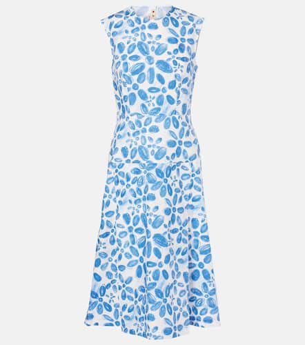 Vestido midi de algodón estampado - Marni - Modalova