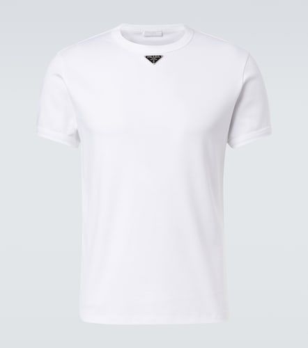 Triangle cotton jersey T-shirt - Prada - Modalova