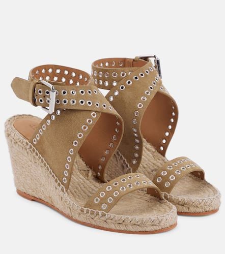 Iriane studded suede espadrille wedges - Isabel Marant - Modalova