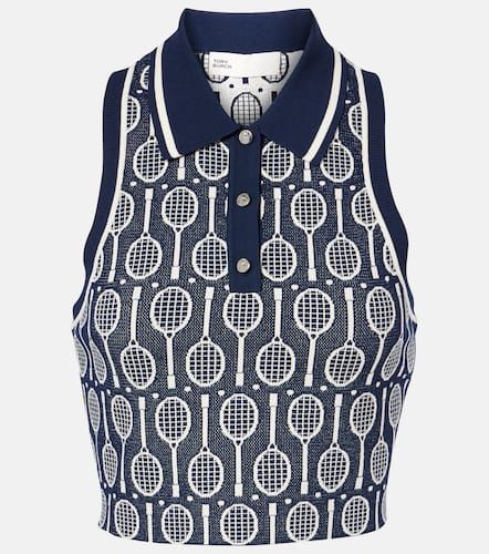 Polo raccourci en intarsia - Tory Sport - Modalova