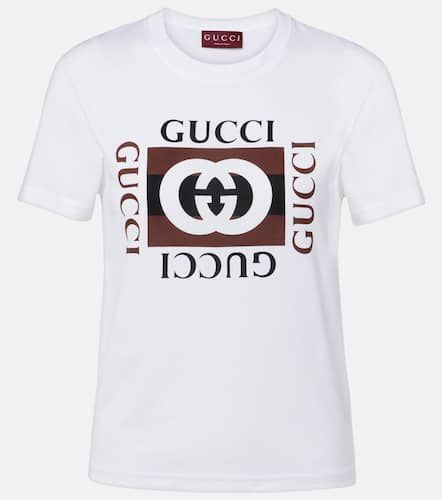 Interlocking G printed cotton T-shirt - Gucci - Modalova