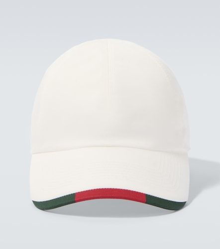 Web Stripe cotton-blend baseball cap - Gucci - Modalova
