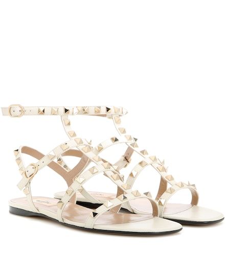 Rockstud leather sandals - Valentino Garavani - Modalova