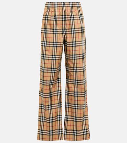 Vintage Check high-rise wide-leg sweatpants - Burberry - Modalova