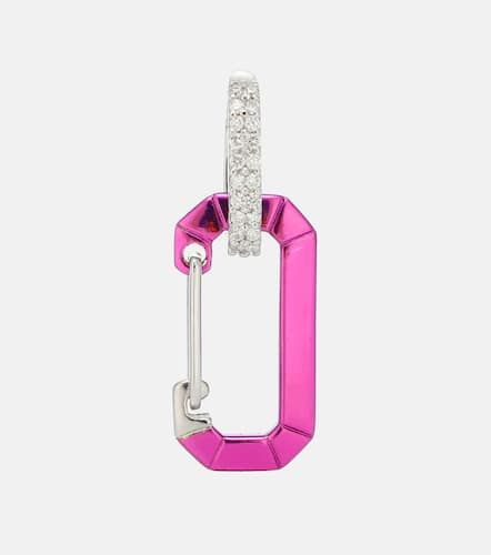 Chiara 18kt white gold and sterling silver single earring with diamonds - Eera - Modalova