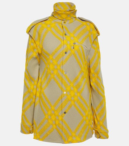 Checked wool-blend shirt jacket - Burberry - Modalova