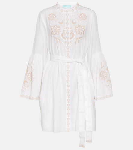 Everly embroidered cotton and linen mini dress - Melissa Odabash - Modalova