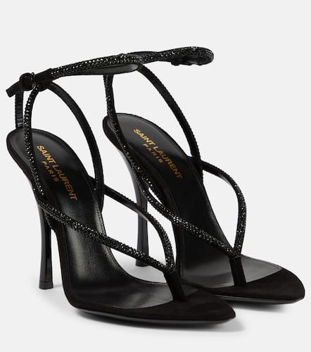 Nadja embellished suede sandals - Saint Laurent - Modalova