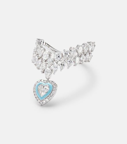 Heart Of The Ocean 18kt white gold ring with diamonds - Kamyen - Modalova