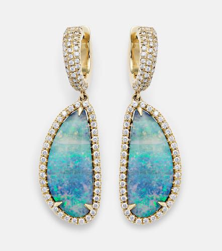 Yana 18kt earrings with opal and diamonds - Octavia Elizabeth - Modalova