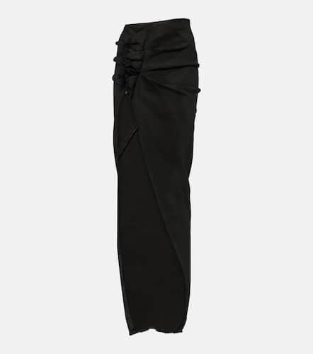 Gathered denim maxi skirt - Rick Owens - Modalova