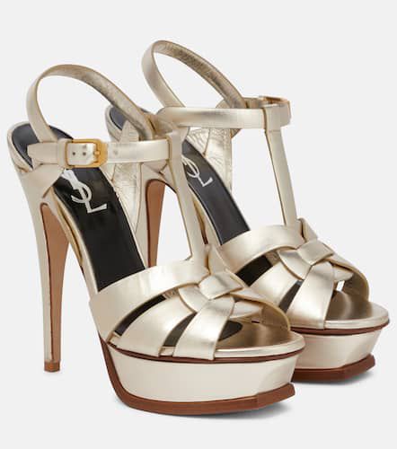 Tribute 135 leather platform sandals - Saint Laurent - Modalova