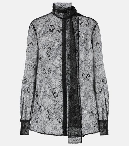 Blusa de encaje floral con bufanda - Valentino - Modalova