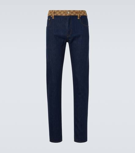 GG Canvas mid-rise tapered jeans - Gucci - Modalova