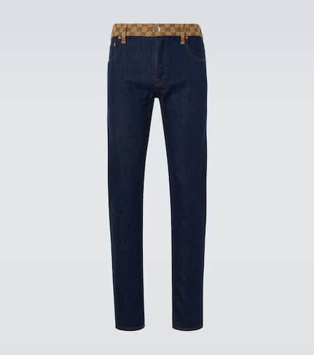 Jeans tapered de lona GG de tiro medio - Gucci - Modalova