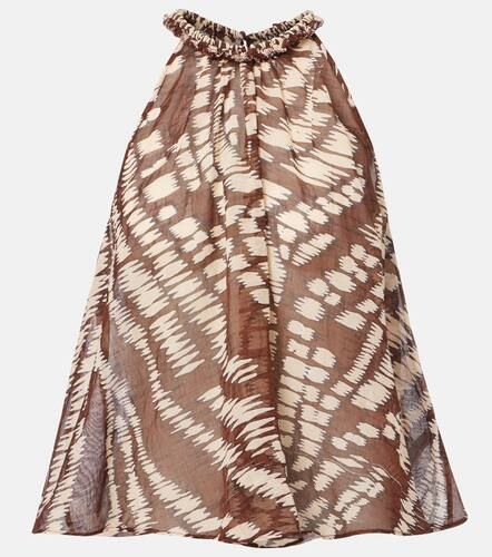 Cleo printed halterneck cotton top - Poupette St Barth - Modalova