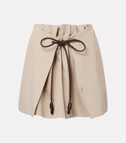 Minifalda de gabardina de algodón y seda - Loewe - Modalova