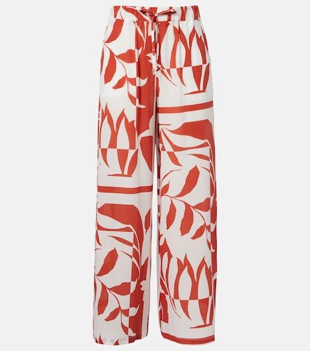 Voto printed silk wide-leg pants - Max Mara - Modalova
