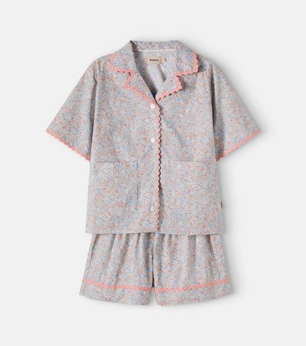Camicia e shorts Vilma in cotone con stampa floreale - Wheat - Modalova