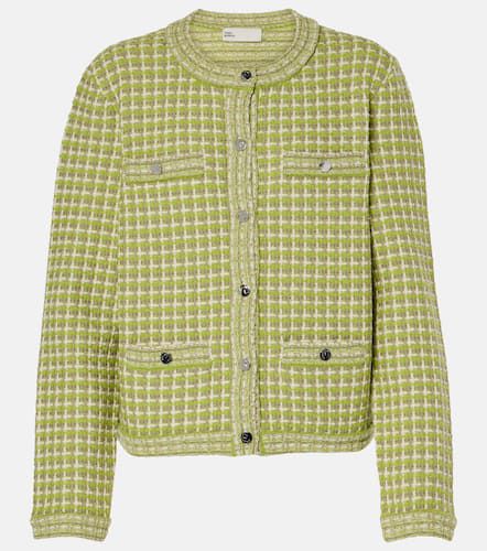 Chaqueta de punto a cuadros - Tory Burch - Modalova