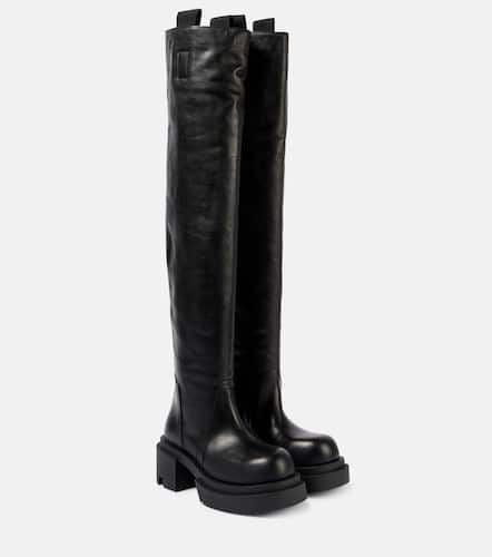 Wader leather over-the-knee boots - Rick Owens - Modalova