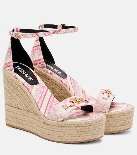 Alpargatas con cuña Medusa '95 de piel - Versace - Modalova