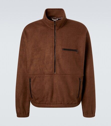Silk fleece half-zip sweater - Auralee - Modalova