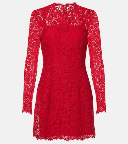 Cotton-blend lace minidress - Dolce&Gabbana - Modalova