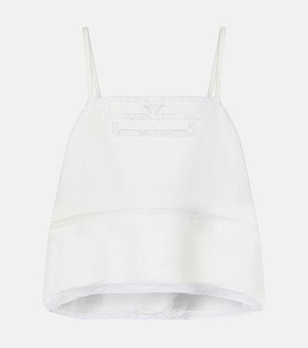 Prada Top de lino con encaje - Prada - Modalova