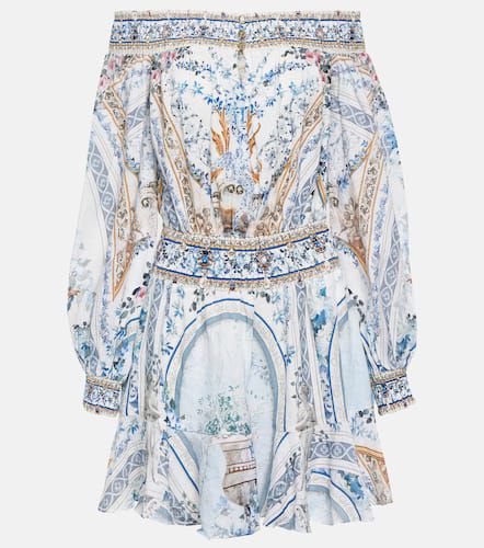 Embellished floral off-shoulder minidress - Camilla - Modalova