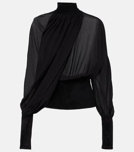 Alaïa Blusa de georgette drapeada - Alaia - Modalova