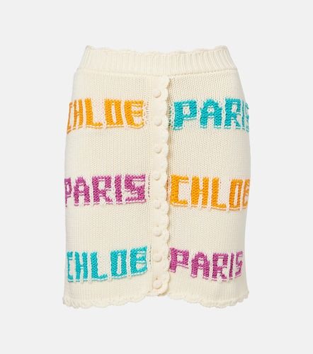 Chloé Minifalda de punto de algodón - Chloe - Modalova