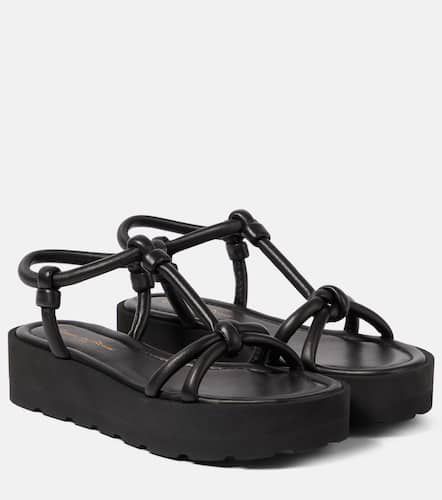 Knotted leather platform sandals - Gianvito Rossi - Modalova